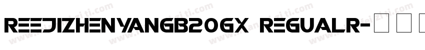 reejizhenyangb20gx regualr字体转换